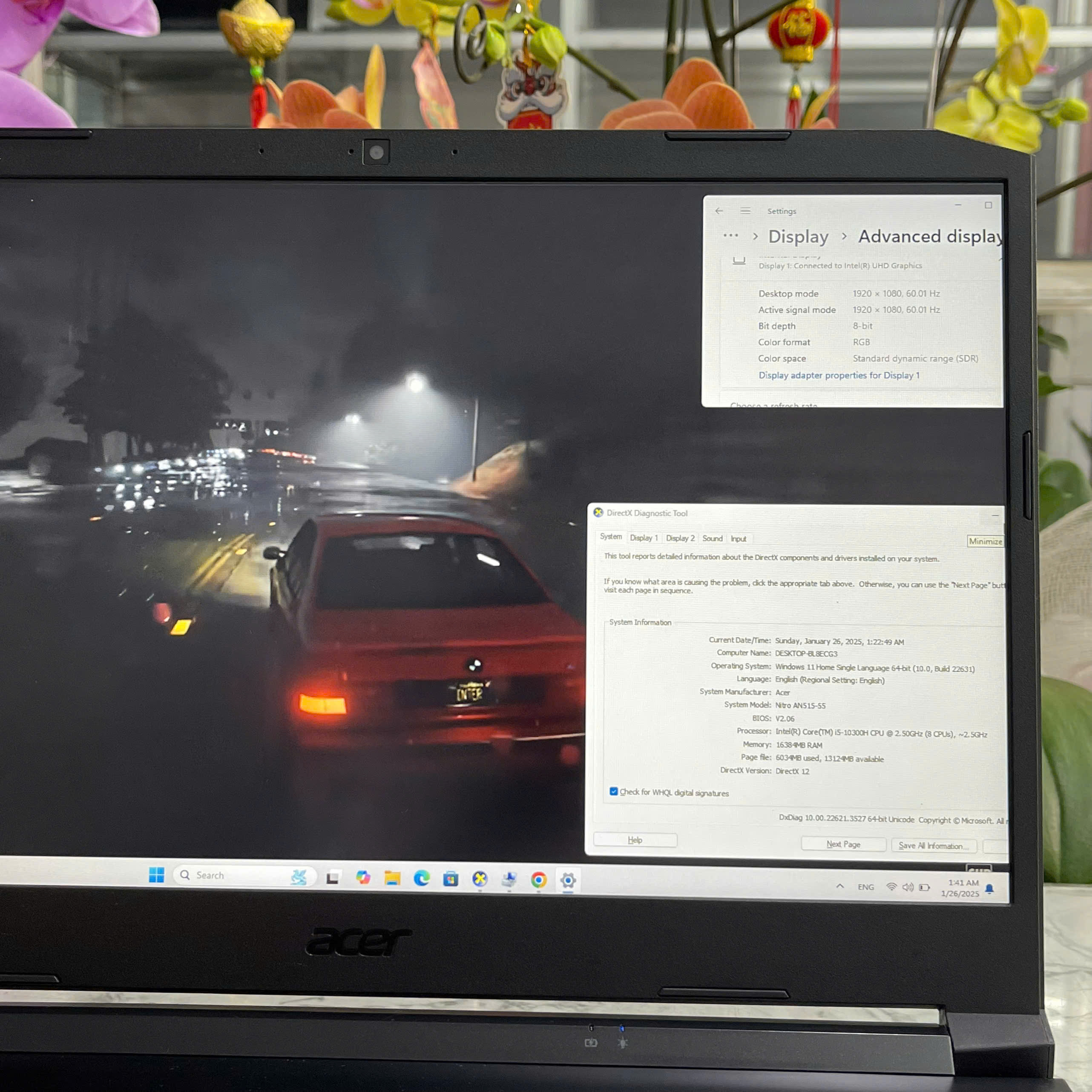 Acer Nitro 5 AN515-55-5304 Core I5-10300H Ram 16gb Ssd 512gb GeForce GTX 1650Ti 4GB Màn Hình 15.6″ FHD IPS 60Hz.