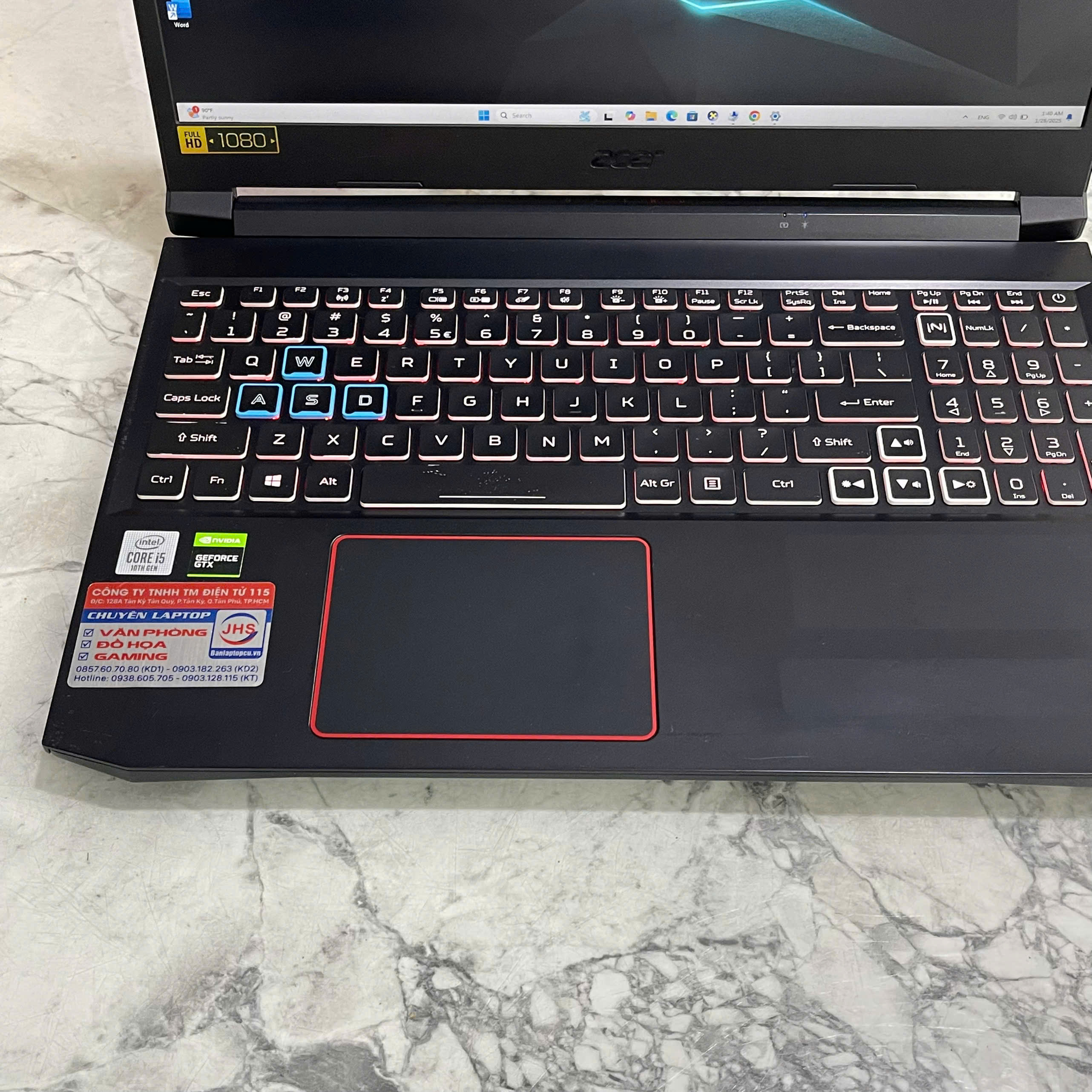 Acer Nitro 5 AN515-55-5304 Core I5-10300H Ram 16gb Ssd 512gb GeForce GTX 1650Ti 4GB Màn Hình 15.6″ FHD IPS 60Hz.