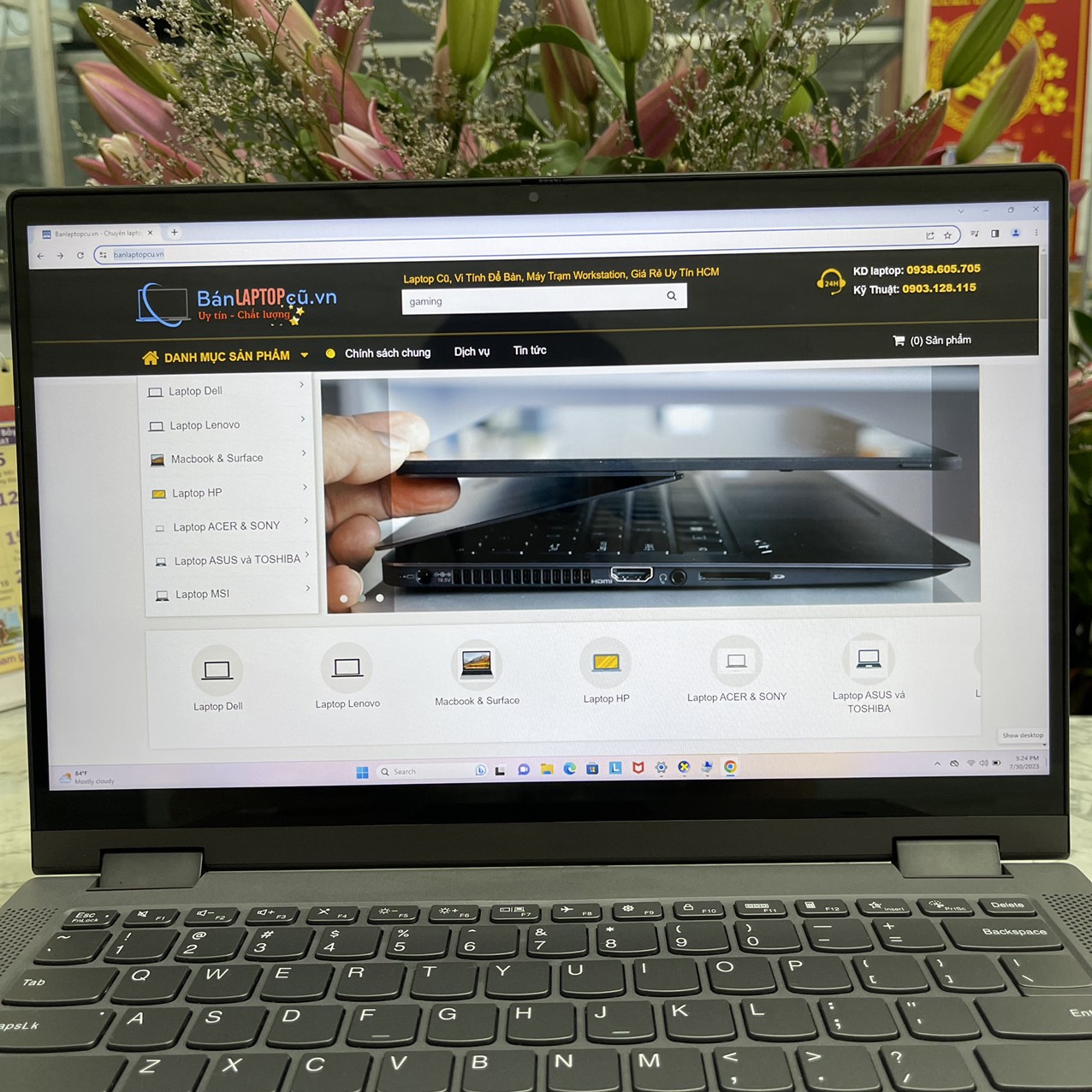 Lenovo IdeaPad Flex5 14IIL05 Máy LikeNew Core I5- 1035G1 Ram 8gb Ssd 512gb NVIDIA GeFore MX330 Màn Hình 14.0" Inch Fhd IPS Touch,Xoay gập 360