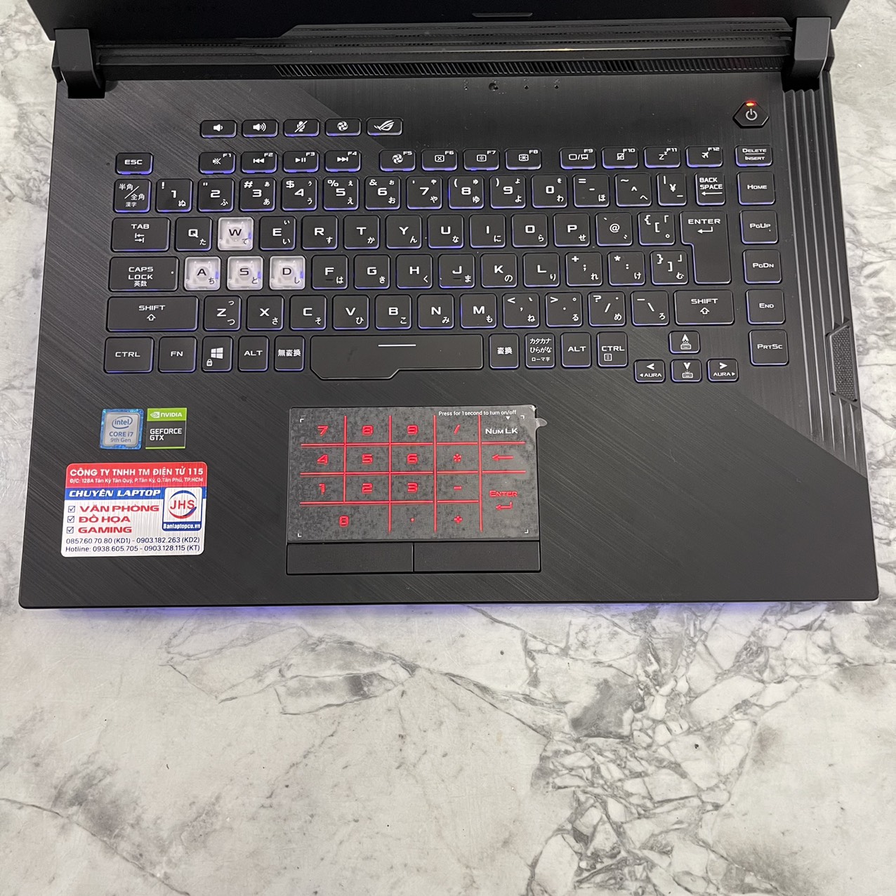 Asus Gaming ROG Strix G531GT-I7G1650 Core I7-9750H Ram 16gb Ssd 512gb Card GTX 1650(4GB) Màn Hình 15.6 Fhd IPS 144hz
