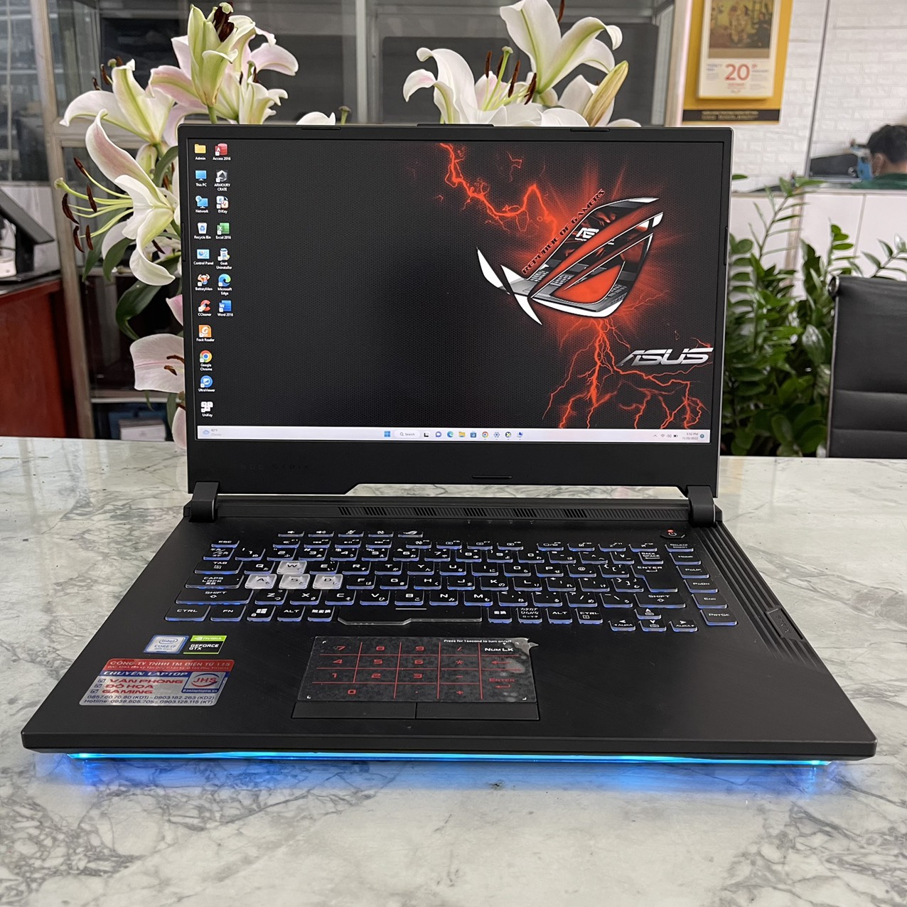 Asus Gaming ROG Strix G531GT-I7G1650 Core I7-9750H Ram 16gb Ssd 512gb Card GTX 1650(4GB) Màn Hình 15.6 Fhd IPS 144hz