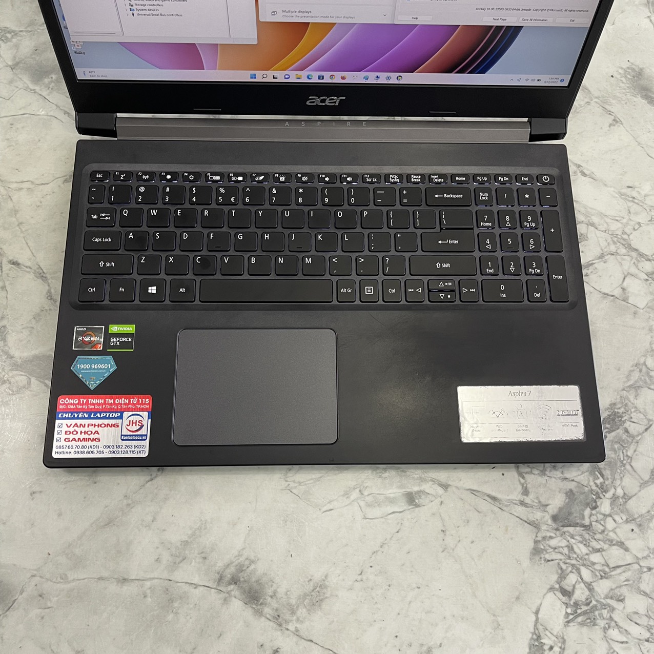 Gaming ACER Aspire 7 A715-41G-R150 AMD Ryzen 7-3750H Ssd 512gb Ram 8gb Card NVIDIA GeForce GTX 1650Ti / Màn Hình 15.6'' Full HD👉Giá 11.900.000 vnđ