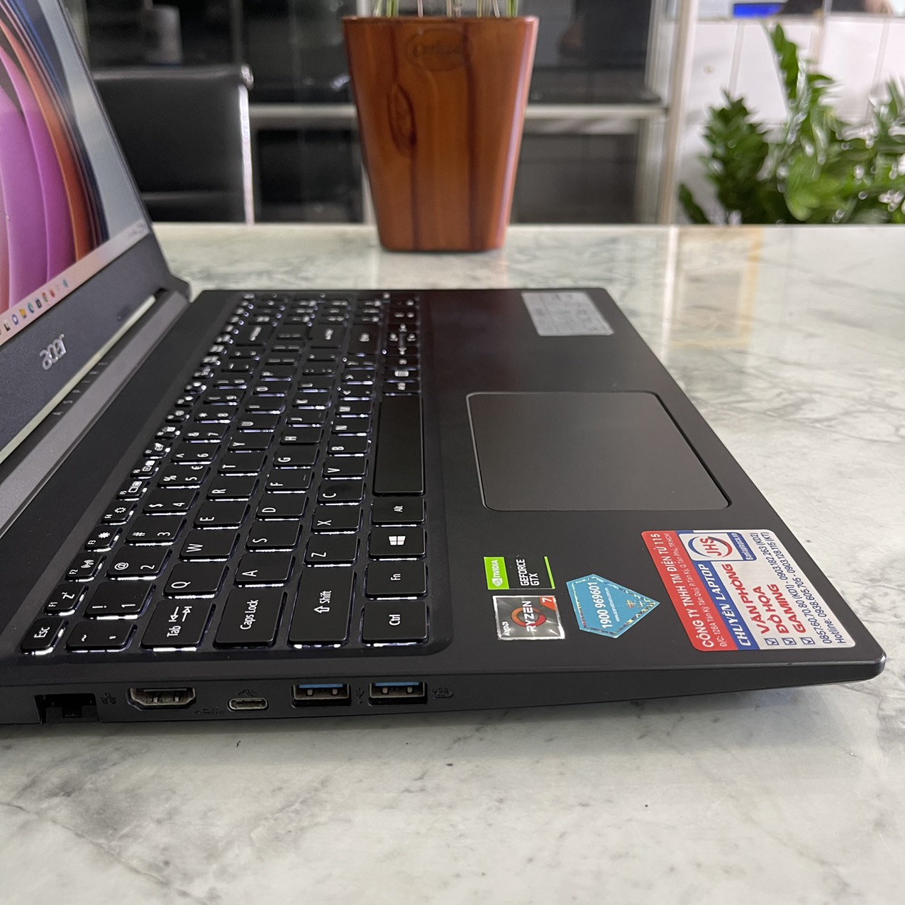 Gaming ACER Aspire 7 A715-41G-R150 AMD Ryzen 7-3750H Ssd 512gb Ram 8gb Card NVIDIA GeForce GTX 1650Ti / Màn Hình 15.6'' Full HD👉Giá 11.900.000 vnđ