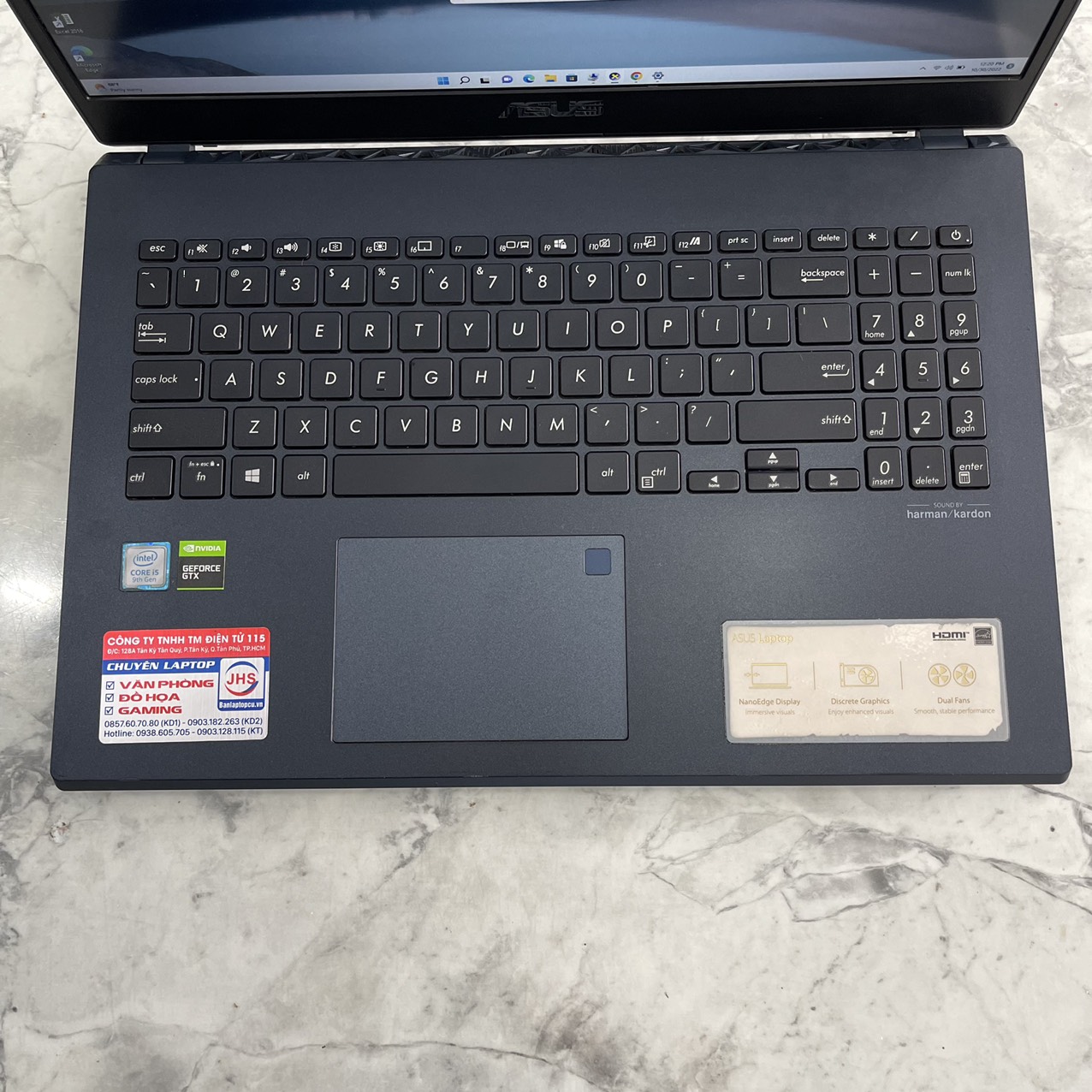 Gaming Asus F571GD-BQ319T Core I5-9300H Ram 8gb Ssd 512gb Card GTX 1050 4GB Màn Hình 15.6" Fhd IPS .