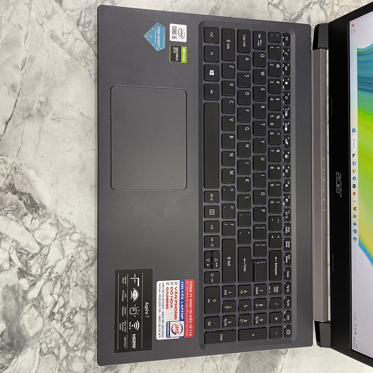Gaming - Đồ Họa  ACER Aspire 7 A715-75G-58U4 Máy LikeNew Core I5-10300H  Ssd 512gb Ram 8gb Card NVIDIA GeForce GTX 1650 / Màn Hình 15.6'' Full HD