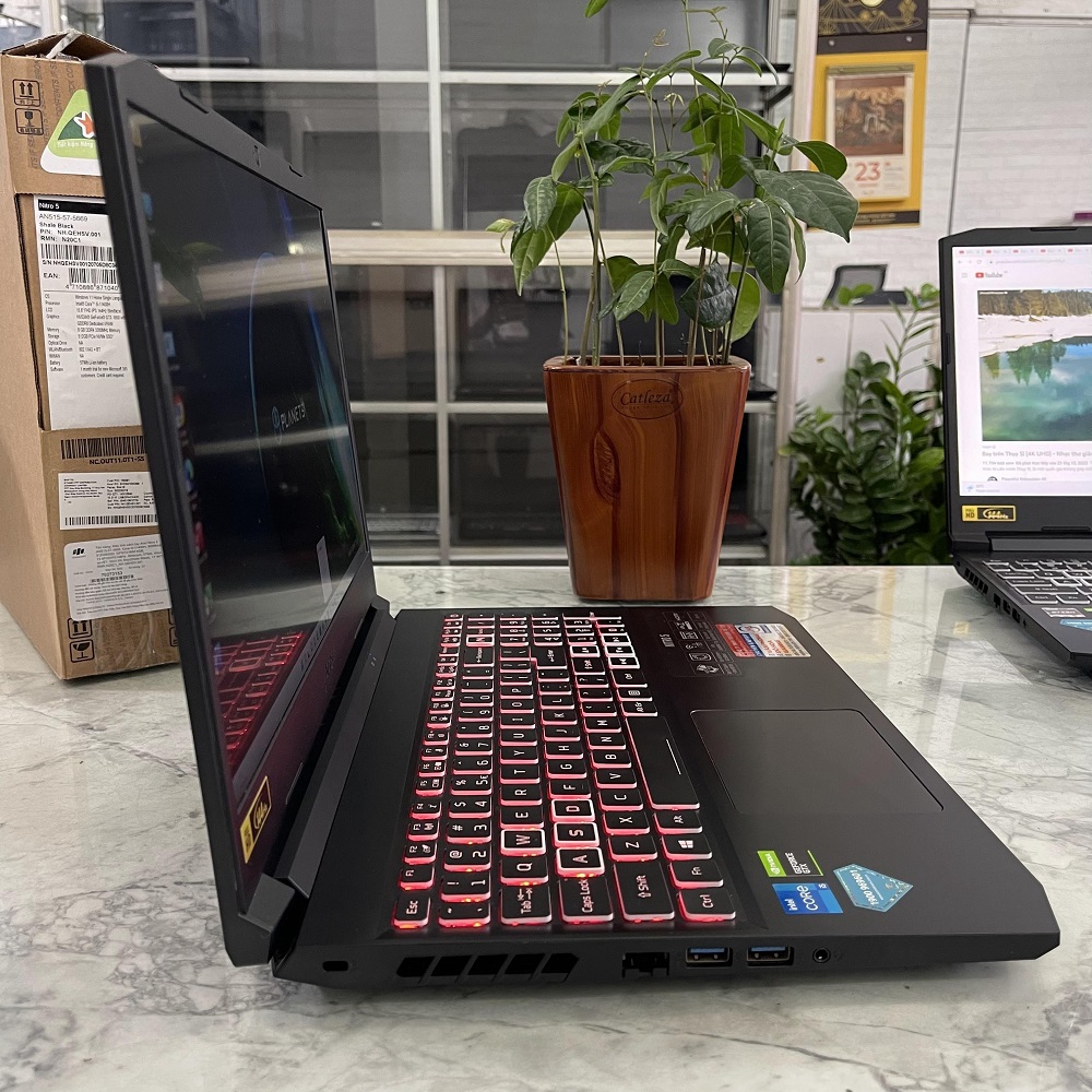 Gaming - Đồ họa  Acer Nitro AN515-57-5669 Core I5-11400H Ram 16gb Ssd 512gb Nvidia GTX1650 4GB Màn Hình 15.6″ FHD IPS 144Hz
