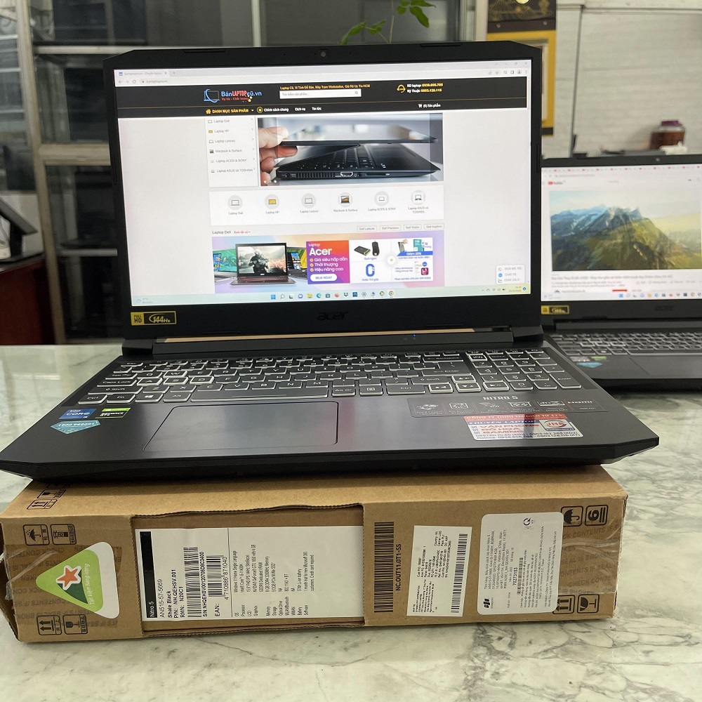 Gaming - Đồ họa  Acer Nitro AN515-57-5669 Core I5-11400H Ram 16gb Ssd 512gb Nvidia GTX1650 4GB Màn Hình 15.6″ FHD IPS 144Hz