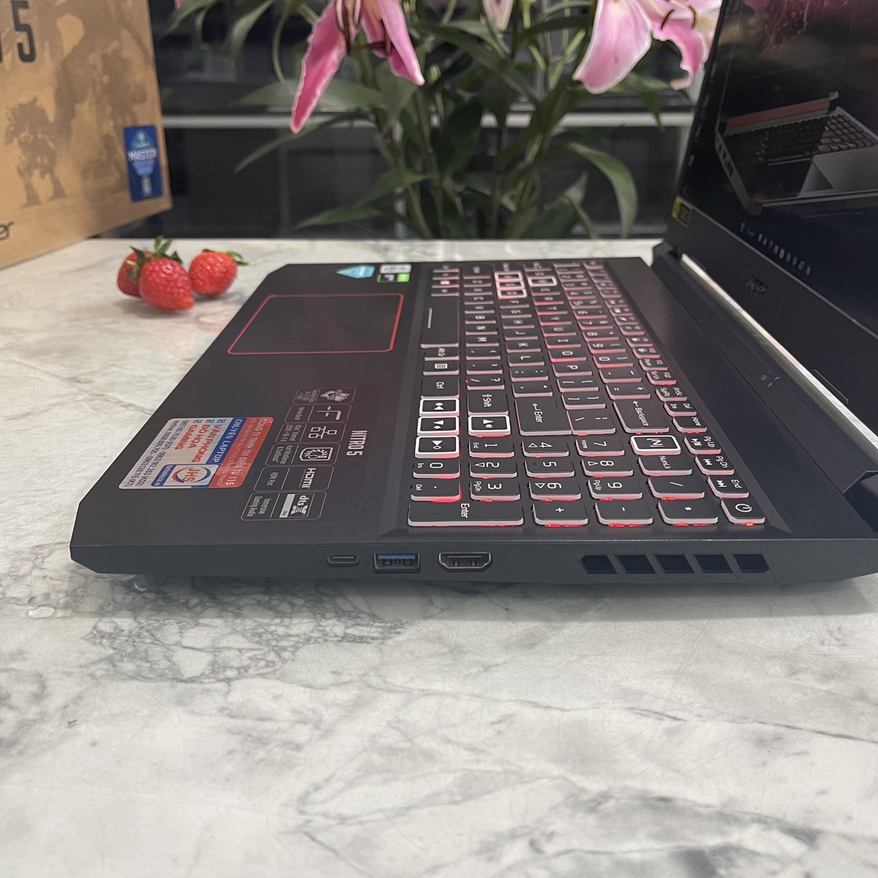 Gaming - Đồ Họa Acer Nitro5 AN515-55-58A7 Core I5-10300H Ram 8gb Ssd 512gb Nvidia GTX 1650 (4G) Màn Hình 15.6″ FHD IPS 