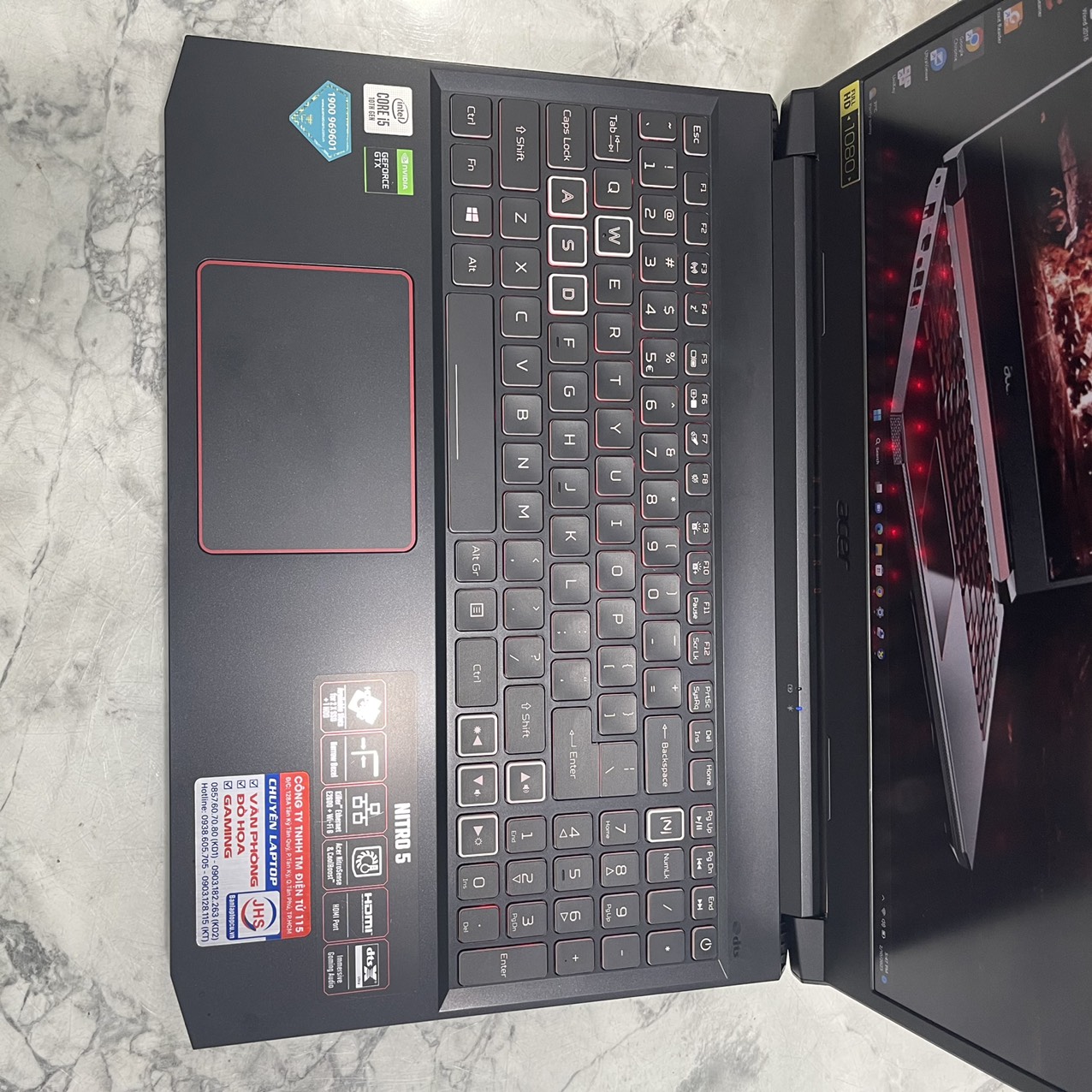 Gaming - Đồ Họa Acer Nitro5 AN515-55-58A7 Core I5-10300H Ram 8gb Ssd 512gb Nvidia GTX 1650 (4G) Màn Hình 15.6″ FHD IPS 