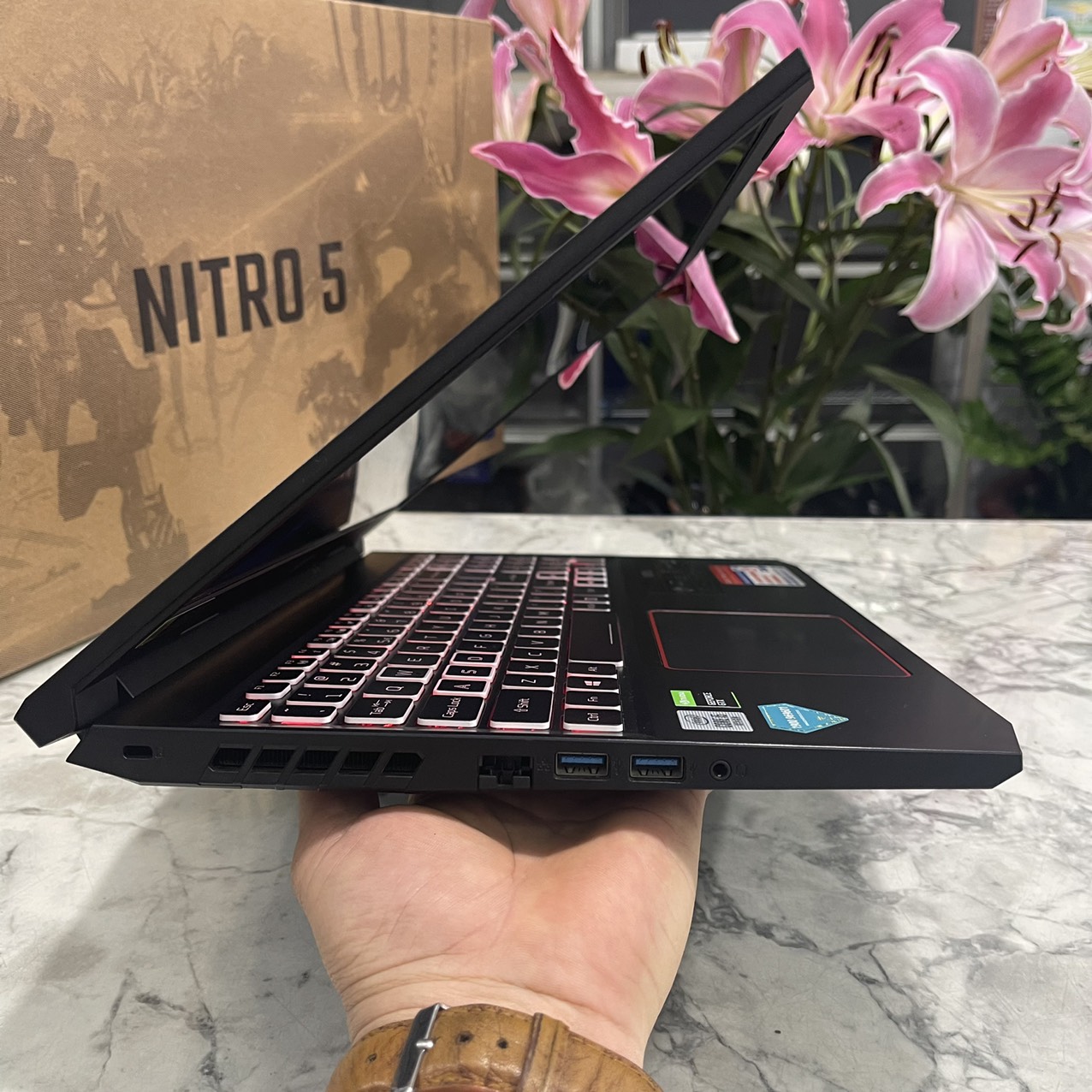 Gaming - Đồ Họa Acer Nitro5 AN515-55-58A7 Core I5-10300H Ram 8gb Ssd 512gb Nvidia GTX 1650 (4G) Màn Hình 15.6″ FHD IPS 