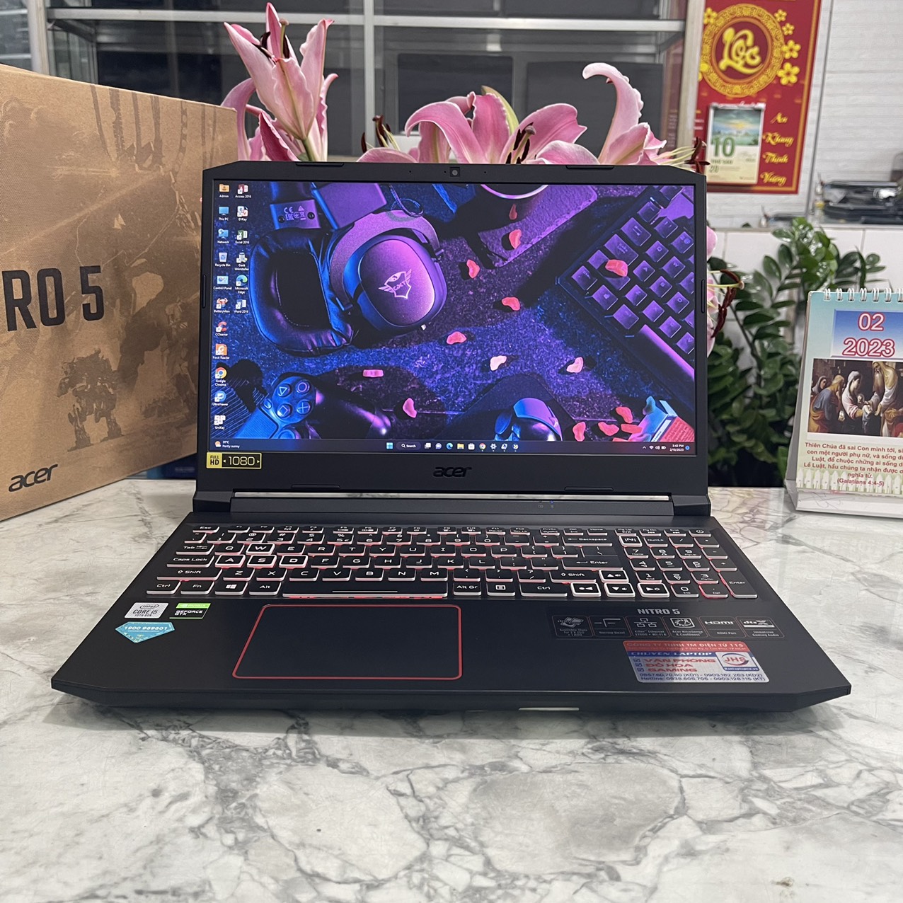 Gaming - Đồ Họa Acer Nitro5 AN515-55-58A7 Core I5-10300H Ram 8gb Ssd 512gb Nvidia GTX 1650 (4G) Màn Hình 15.6″ FHD IPS 
