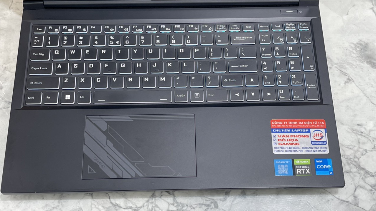 Gaming - Đồ Họa Gigabyte  G5 GE-AX211NGW (Máy LikeNew-Full Box-Còn Bảo Hành Hãng) Core I5-12500H Ram 8gb Ssd 512gb  Card RTX3050 4GB Màn Hình 15.6''Inch Fhd IPS 144Hz