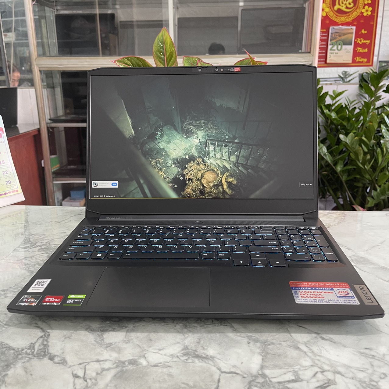 Lenovo Gaming 3-15ACH6 2021 Máy LikeNew (BẢO HÀNH HÃNG) Ryzen 5-5600H Ram 8gb Ssd 512gb VGA GTX 1650 (4GB GDDR6) Màn Hình 15.6 Inch Fhd IPS