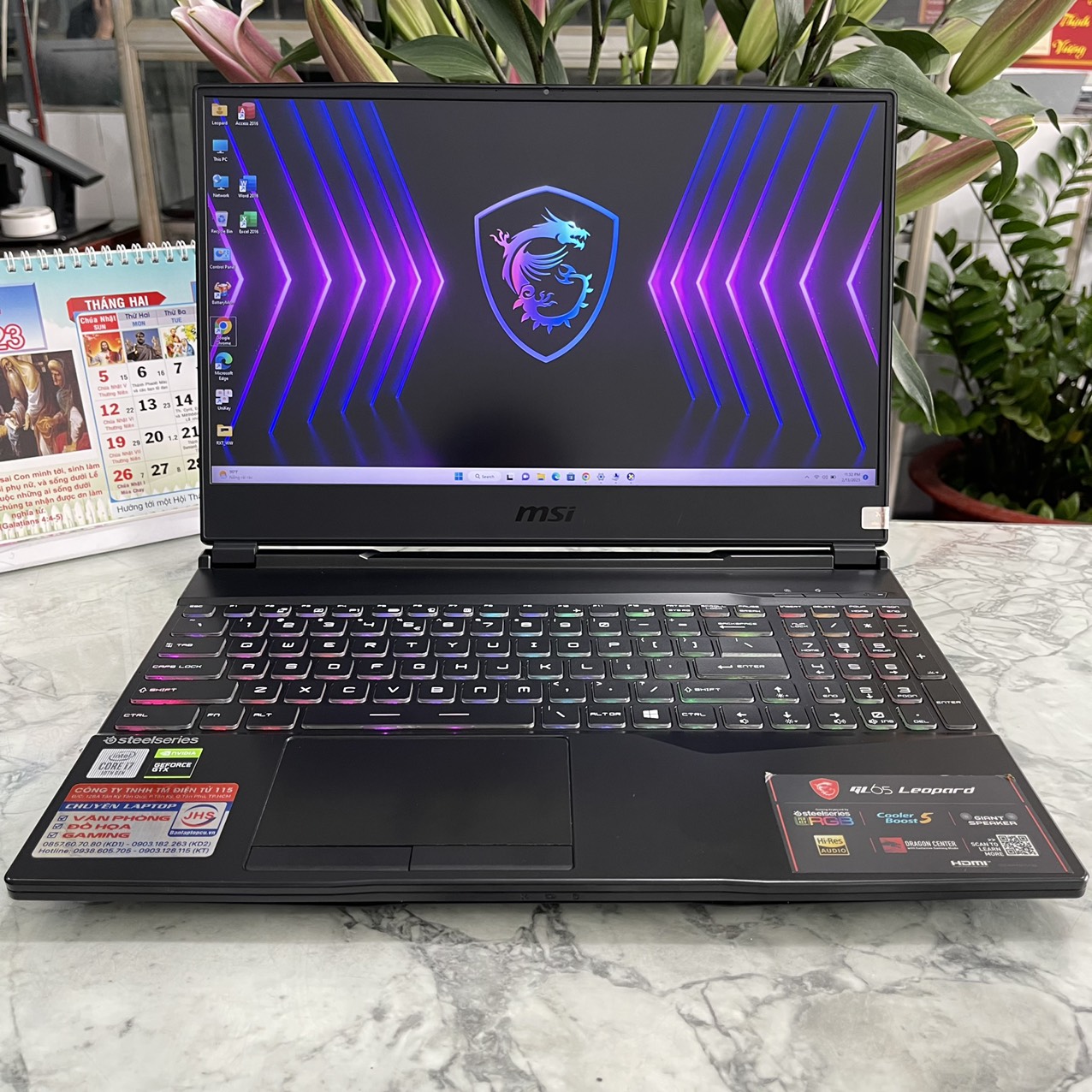 Gaming - Đồ Họa  MSI GL65 Leopard 10SDK-242VN Máy LIKENEW Core I7-10750H Ram 16gb Ssd 512gb Card GTX 1660Ti 6GB Màn Hình 15.6 Inch IPS Fhd 144Hz