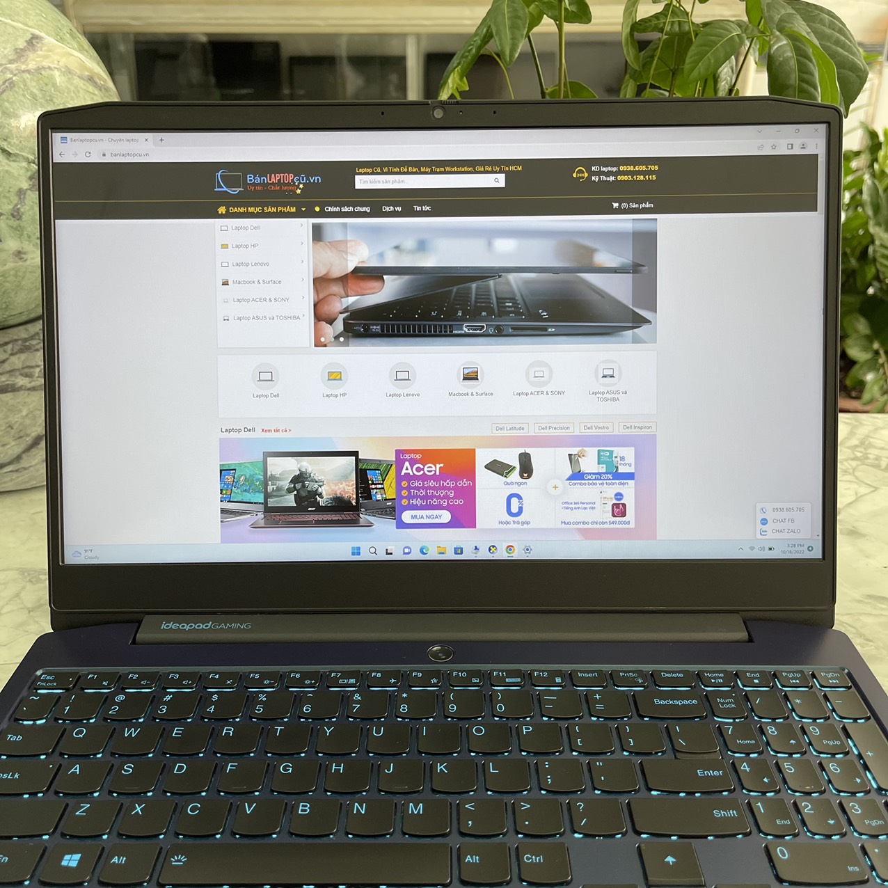 Lenovo Gaming 3-15ARH05 Ryzen 5 - 4600H Ram 8gb Ssd 512gb VGA GTX1650 4GB Màn Hình 15.6 Fhd IPS