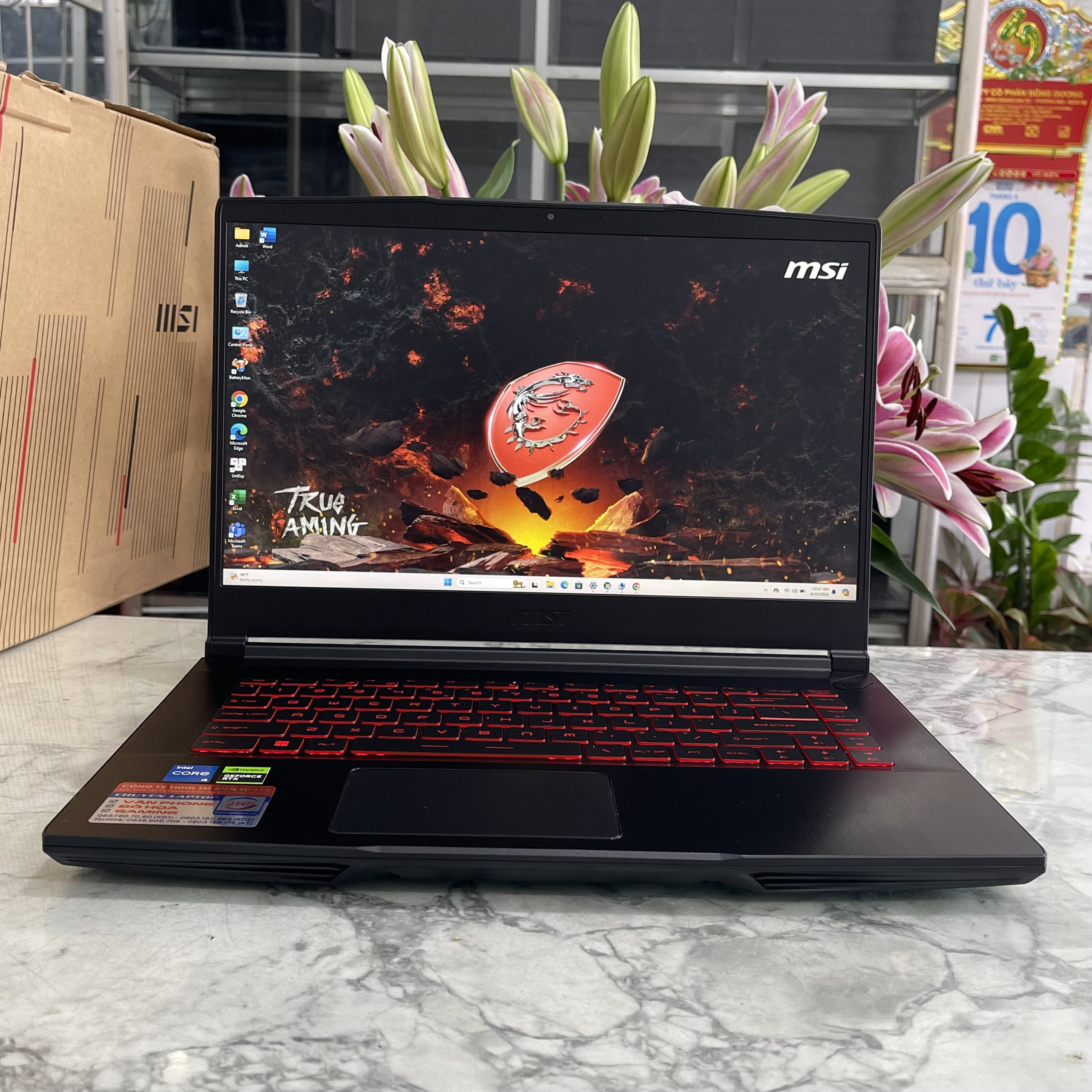 MSI Thin GF63 12UCX-841VN Core™ I5-12450H Ram 8Gb Ssd 512Gb Card RTX™ 2050 4GB Màn Hình 15.6 Inch IPS Fhd 144Hz